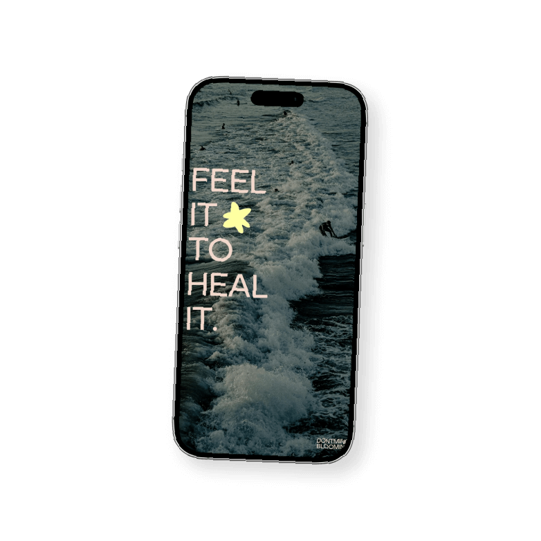 Smartphone Hintergrund "Feel it to heal it."